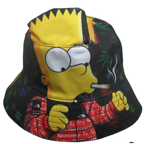 el barto Bucket Hat the simpsons bart simpson weed grass stoner adult one size - Picture 1 of 6